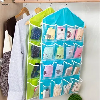 

NABAG 16 Pocket Clear Shoe Rack Door Hanging Package Hanger Storage Organizers Multifunction Drawer Organizer Hanging Type