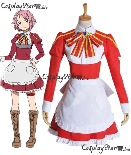 Онлайн косплей с мечом Lisbeth Maid костюм для косплея|cosplay costume|maid cosplay costumemaid |