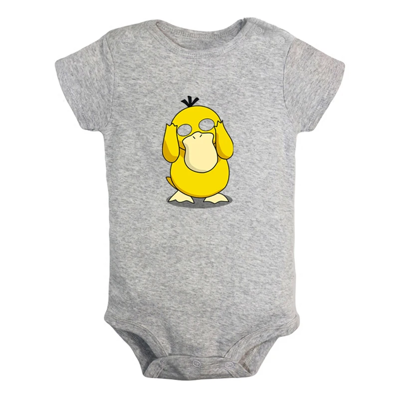 Милый дизайн Pokemon Lapras Staryu weedle Pidgey Psyduck для новорожденных мальчиков и девочек, Униформа-комбинезон с принтом, боди для младенцев - Цвет: JaBaby978GD
