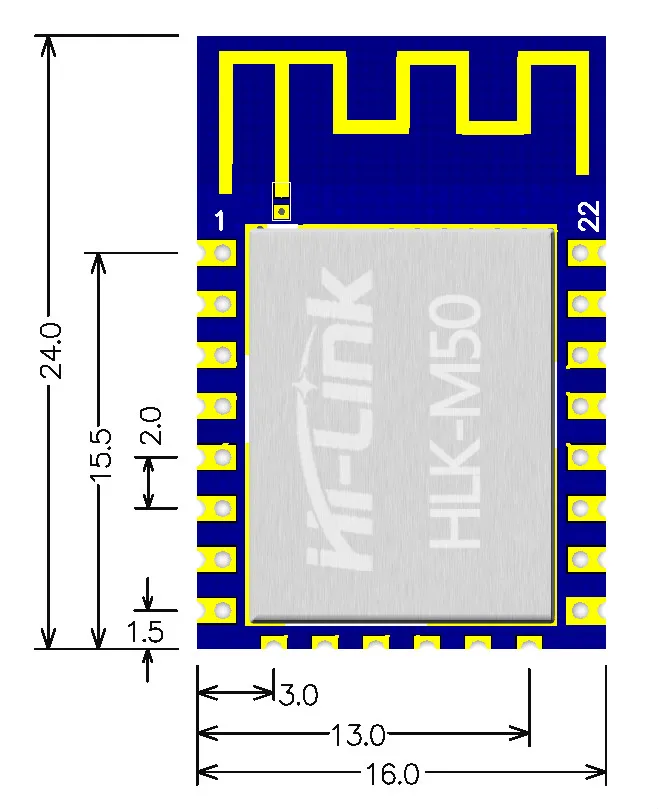 5 шт. низкая стоимость низкая мощность потребление HLK-M50 RDA5981 вторичного развития дешевле серийный Wi Fi модуль