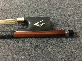 

1PCS Brazilwood violin bow. Ebony tail base. Shell inlay. Colored winding violin bow. #XG1901