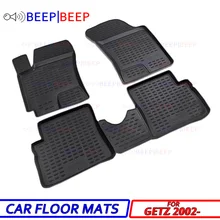 Для hyundai Getz 2002-автомобильные Затопленные коврики ковры Авто Пол пылезащитный Противоскользящий автомобильный Стайлинг украшение интерьера