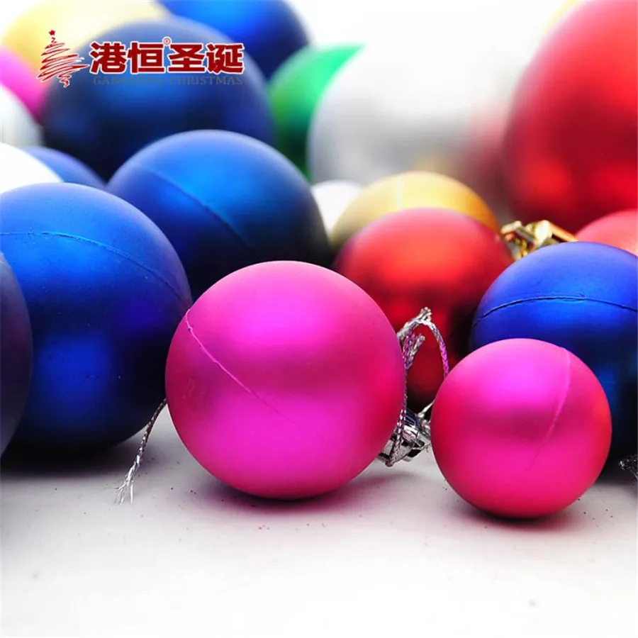 36 unids Navidad árbol Adornos mate colores MULTI 3-8 cm Navidad bolas decoración para el Hogar Santa regalo envío libre