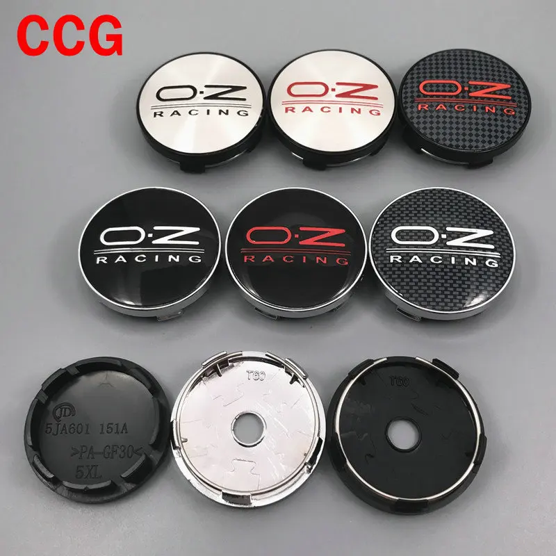

4pcs 56mm 60mm O.Z OZ RACING logo car emblem Wheel Center Hub Cap Rim dust-proof badge Creative decoration cover sticker styling