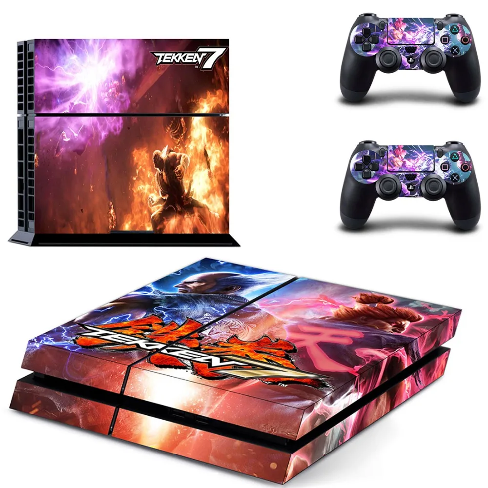 Игра Tekken 7 PS4 Кожа Наклейка виниловая для sony Playstation 4 консоль и 2 контроллера PS4 Кожа Наклейка