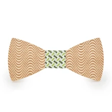 Ручной росписью деревянный галстук-бабочка галстук праздничный свадебный бизнес повседневный мужской и женский модный деревянный галстук-бабочка галстук можно настроить