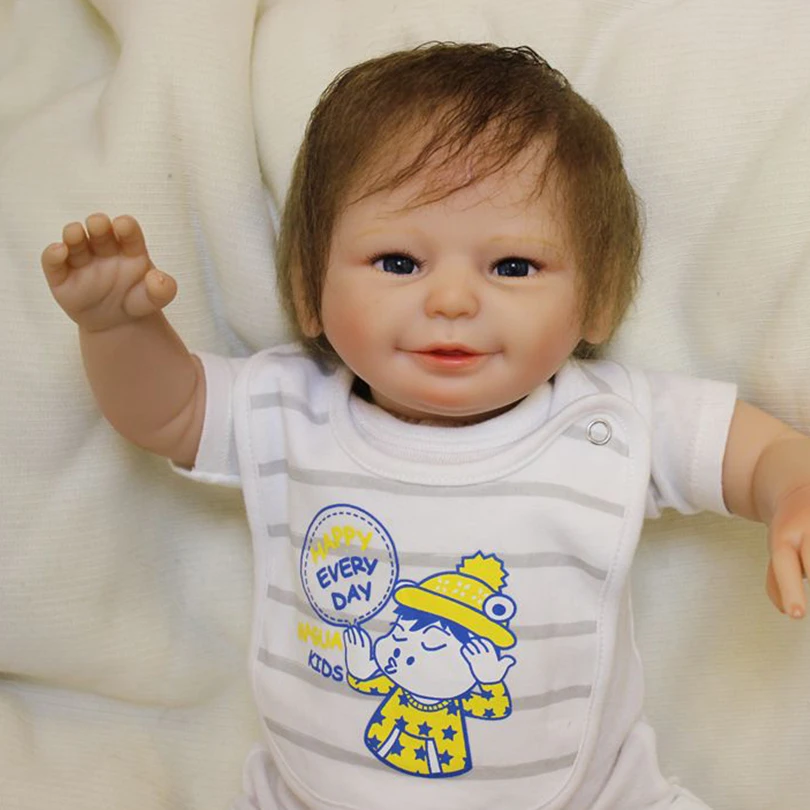 Fait A La Main Reborn Bebe Poupee 50 Cm Reel Toucher Silicone Coton Bebe Fille Belle Souriante Nouveau Ne Poupees Pour Enfants Cadeaux D Anniversaire Aliexpress
