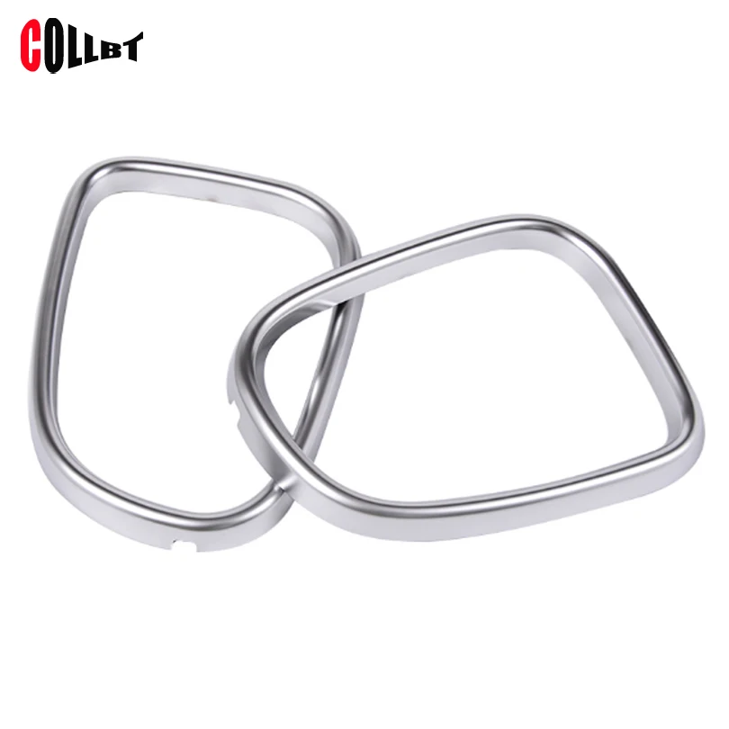 2Pcs Chrome Side Door Rearview Mirror Frame Cover Trim For Jaguar XE XF