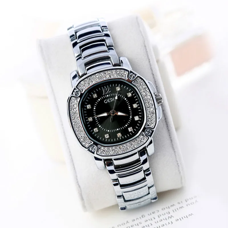 

Silver Black relogio feminino Wristwatch elegant quartz women watches casual gift Simple Stylish Lady waterproof ladies watch