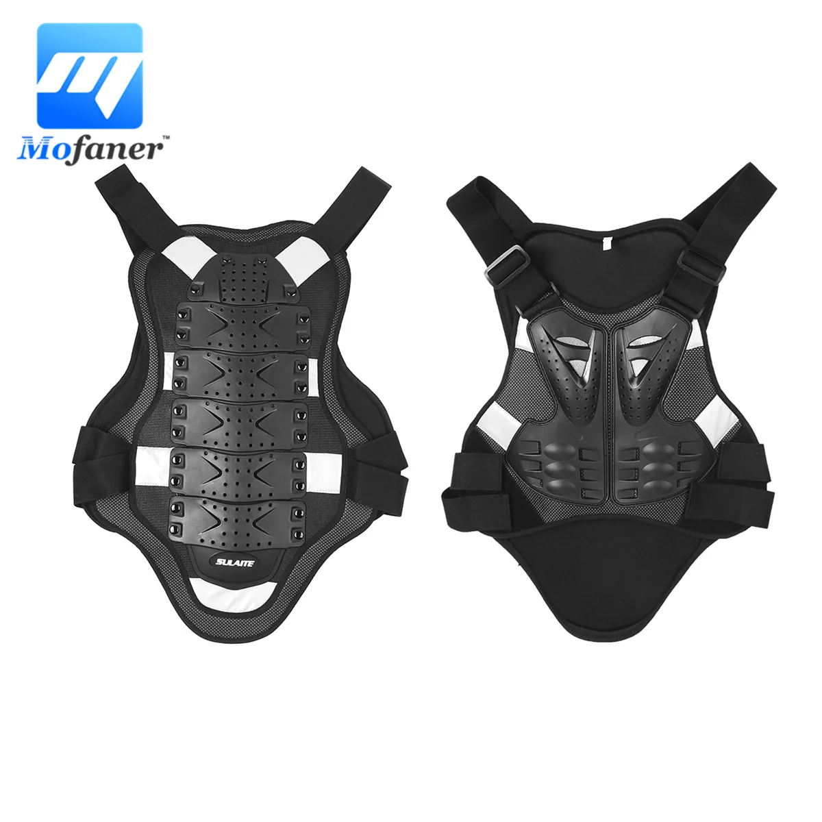 

Mofaner PE Black Motocross Racing Armors Motorcycle Off-Road Racing Jacket Armors Riding Body Protection With A Reflecting Strip
