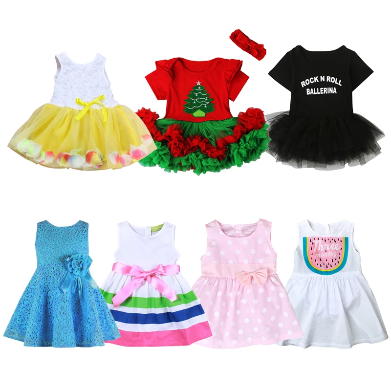 

Baby Girl Dress Cotton Children Kids Girls Dresses One Piece Baby Summer Clothing Princess Birthday Dress Christmas Dress DS40