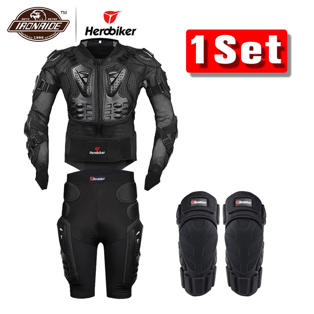 Herobiker мотоциклетная куртка мотоциклетная Броня Защитное снаряжение Защита наколенники мото брюки шорты для мотокросса