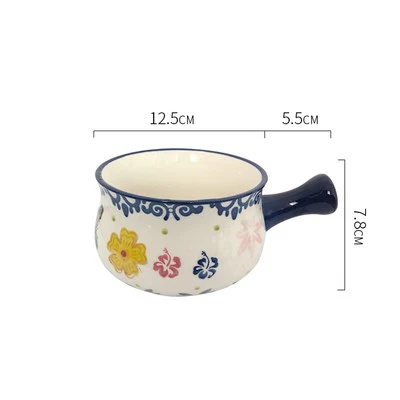 Креативная керамическая миска и тарелка в японском стиле, набор посуды для завтрака, хлеба, десерта, тарелка для дома, один человек, овсяная посуда - Цвет: Butterfl  bowl
