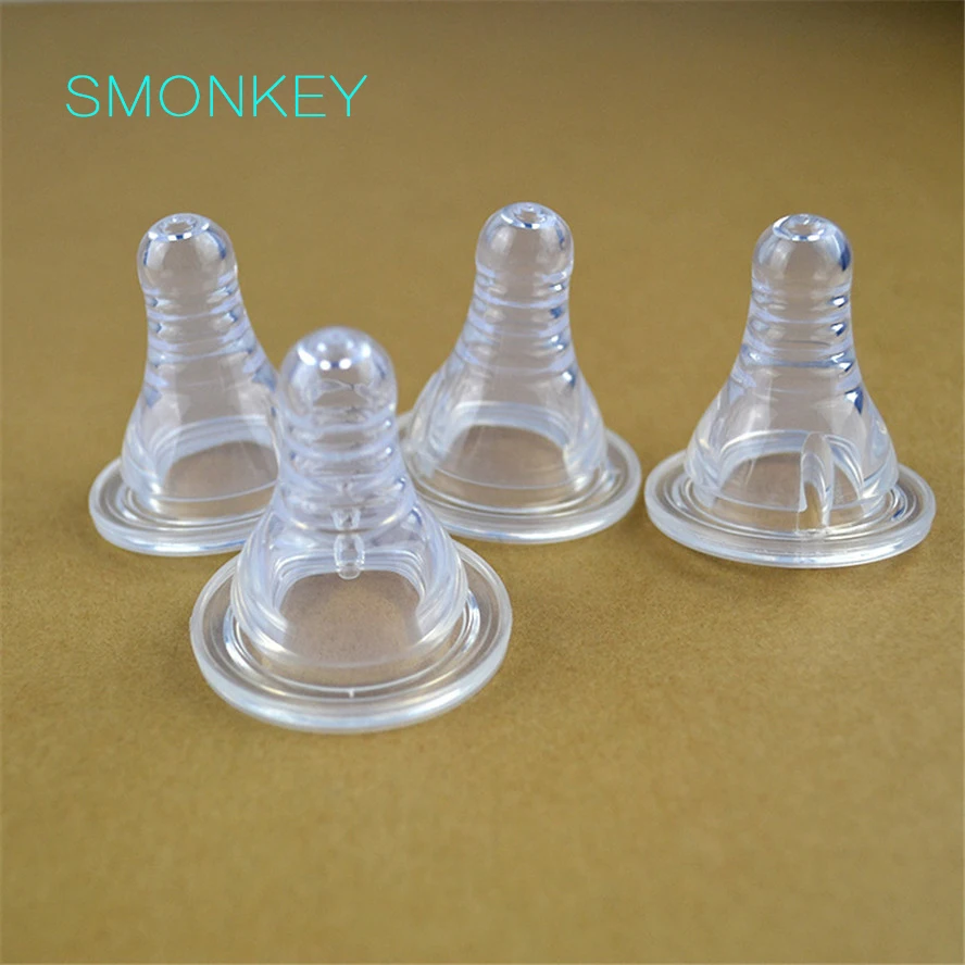

S/M/L Size Baby Breast Feeding Nipple Kids Silicone Wide Caliber for Different Milk Bottle Pacifier Children Pure Solid Nipple