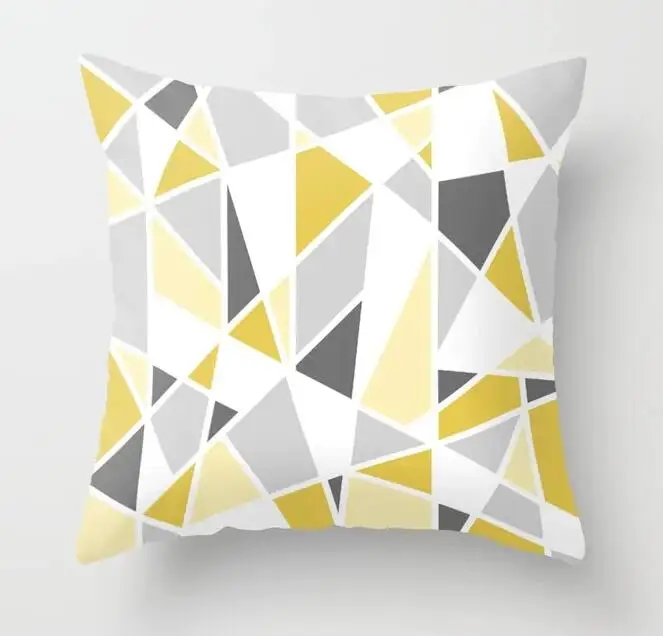 Наволочка для подушки ZENGIA с желтой горчицей 45*45, полиэстер, в скандинавском стиле, декоративный чехол для подушки, для дома, для дивана, наволочка, чехол для подушки - Цвет: DRD43-10