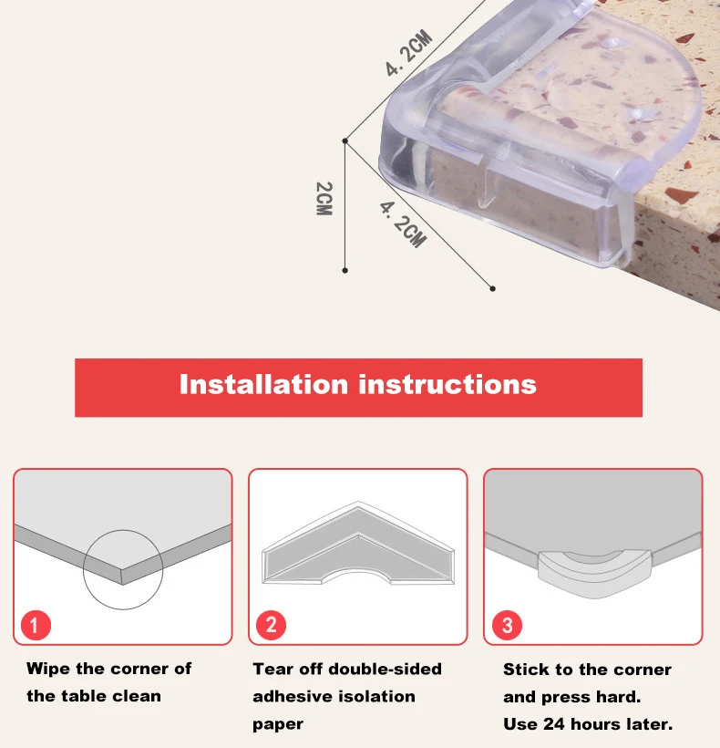 Защитная силиконовая накладка на угловые края для детей, защита для угловых краев