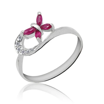 

2017 Qi Xuan_Fashion Jewelry_Red Stone Simple Elegant Woman Rings_S925 Solid Sliver Fashion Rings_Manufacturer Directly Sales