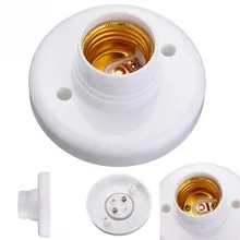 E27 круглый Пластик основа Винт лампа гнездо держатель 1 шт. полезные белый E27 цоколь разъем Популярные держатель лампы