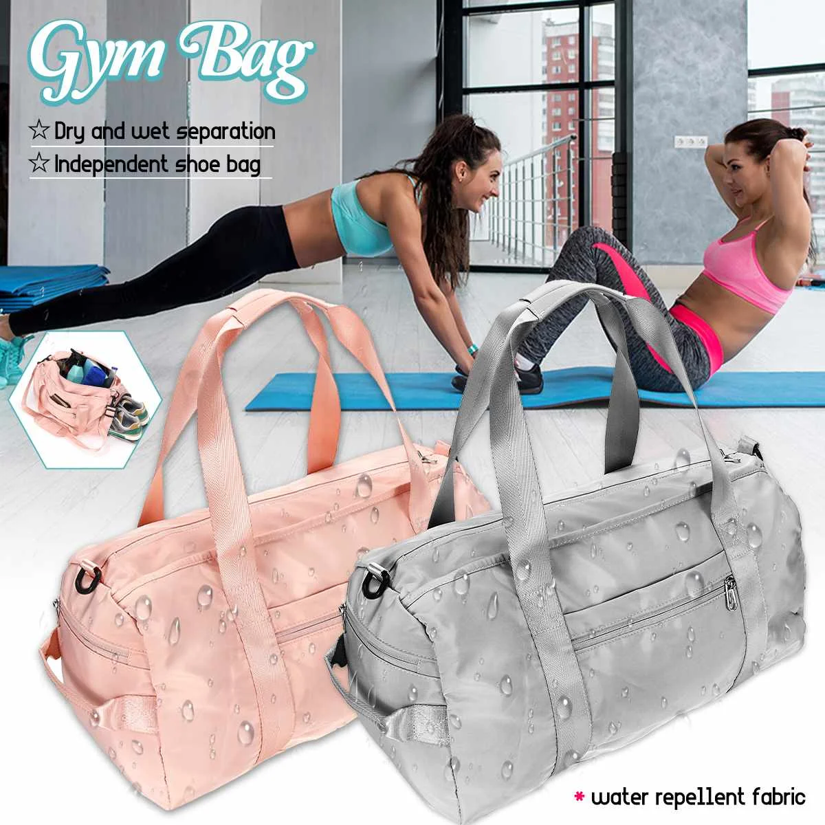 Сухой влажный Gymtas Йога Bolsa фитнес-багаж тренажерный зал на свежем воздухе сумка спортивный рюкзак с обувью отсек для спорта на открытом