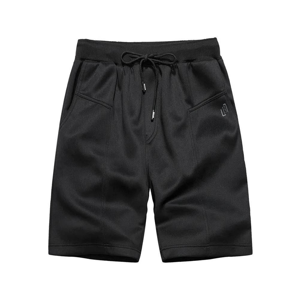 DK06BLACK Летние Шорты Мужские Спортивные Повседневные Спортивные шорты новые модные мужские Шорты хлопковые дышащие спортивная одежда для бега пляжные шорты - Цвет: DK06BLACK