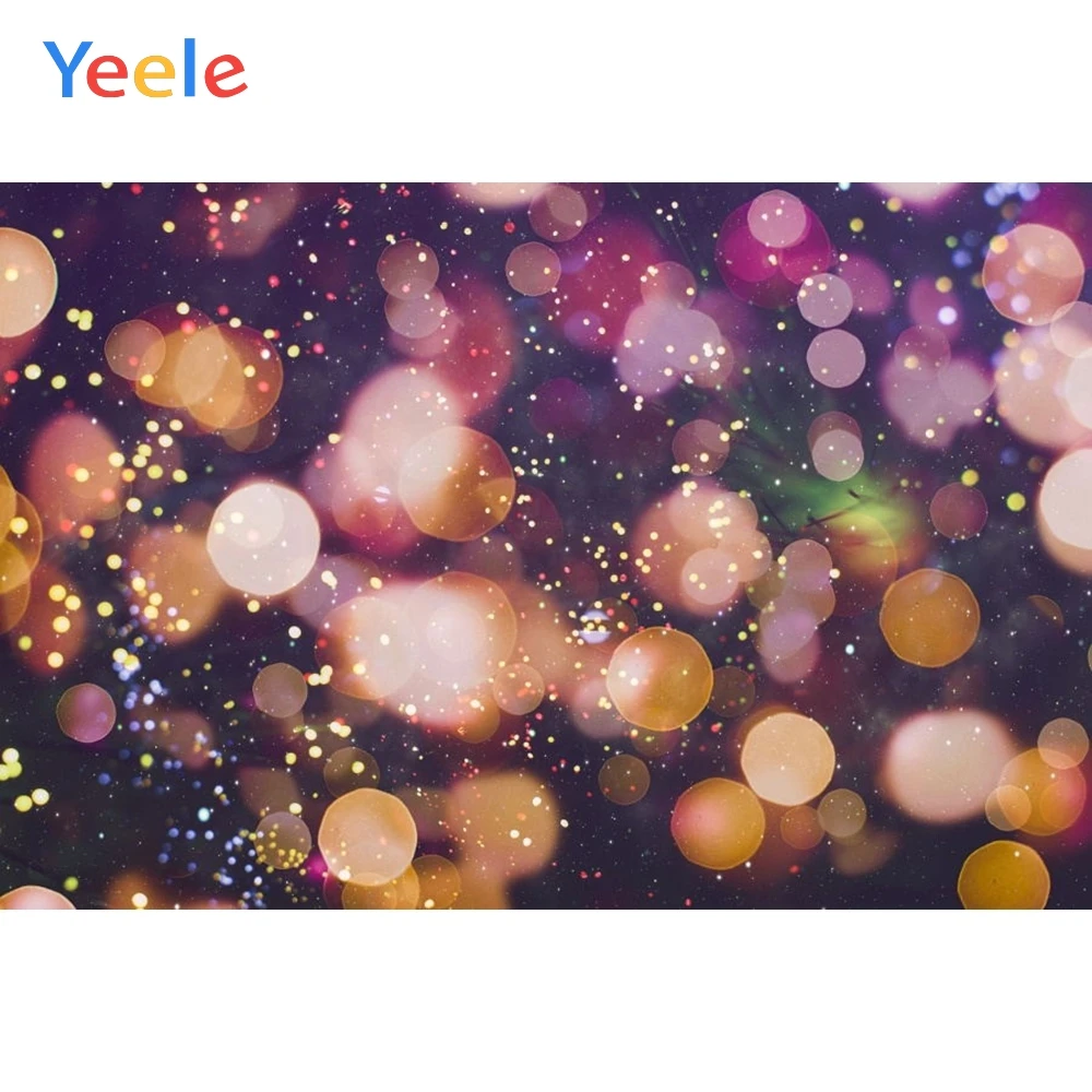 

Christmas Backdrop Winter Snow Colorful Light Bokeh Polka Dots Baby Birthday Party Photo Background For Photo Booth Photophone