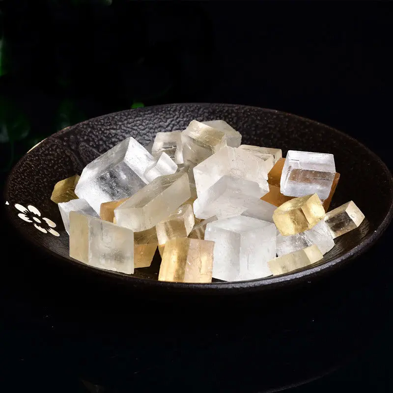 

Drop Shipping 100g Natural Random Iceland Spar Optical Calcite Quartz Crystal Mineral Specimen Quartz Crystals Natural Stones