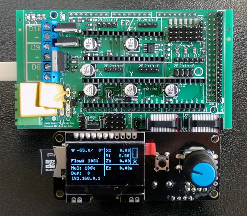 Умные пандусы+ AZSMZ 12864 OLED 1," Wifi ESP3D для Arduino из-за RAMPS-FD или радиодов 3d панель управления печатью) github