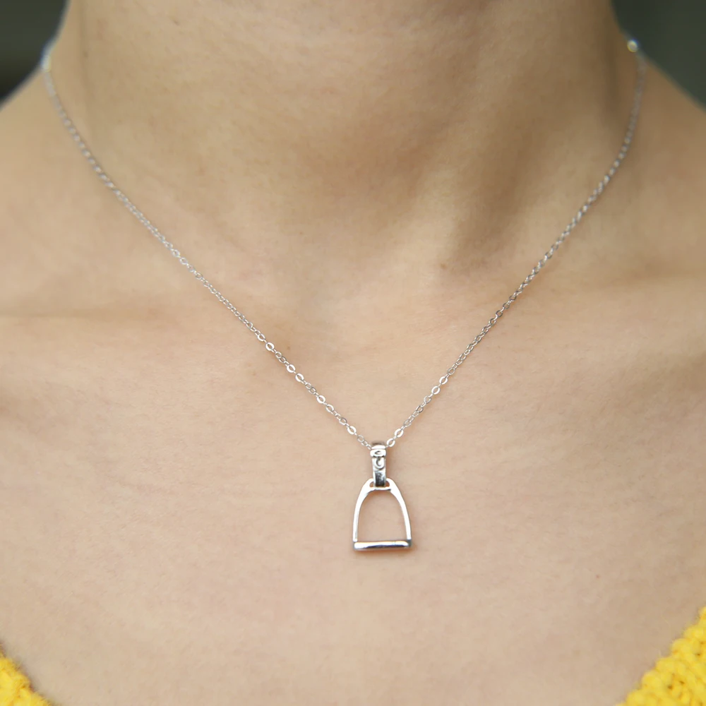 silver Stirrup equestrian necklace (5)