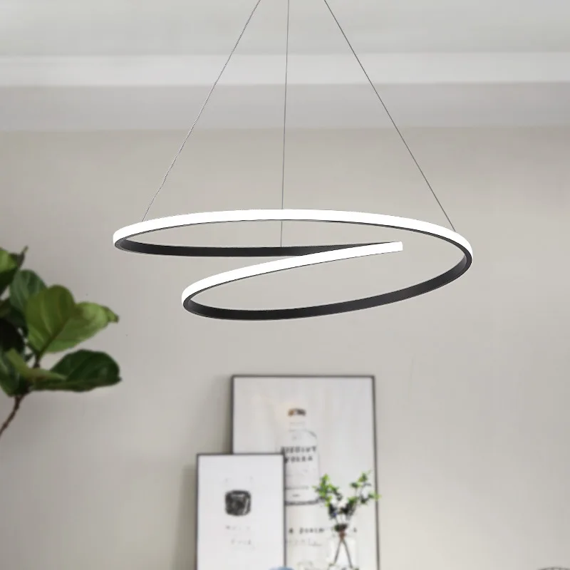 

Ring LED Modern Pendant Light Personality Post-modern Simple Restaurant Living Room Hanglamp Nordic Art Round Light Fixtures