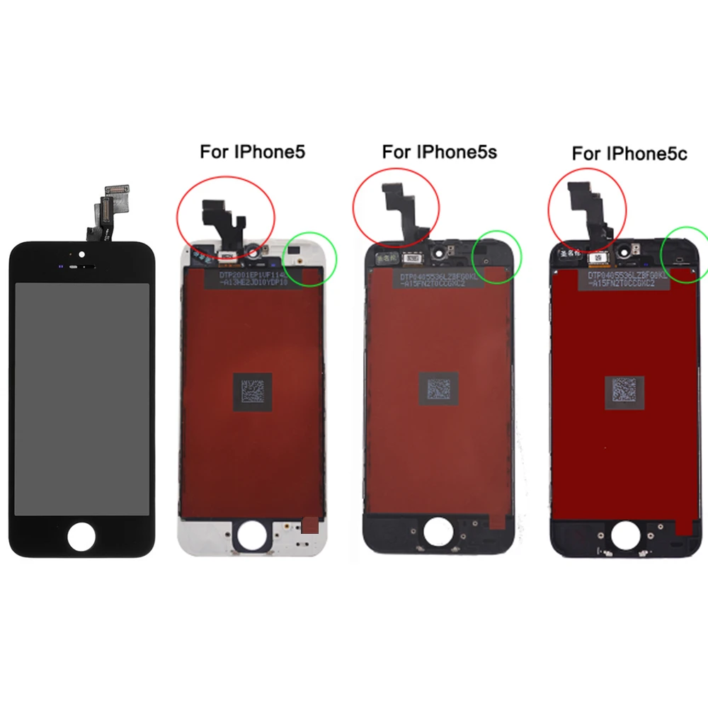 For Apple iPhone 5 5S 5C LCD Screen and Digitizer Assembly with Frame Replacement!!(Black/White) | Мобильные телефоны и