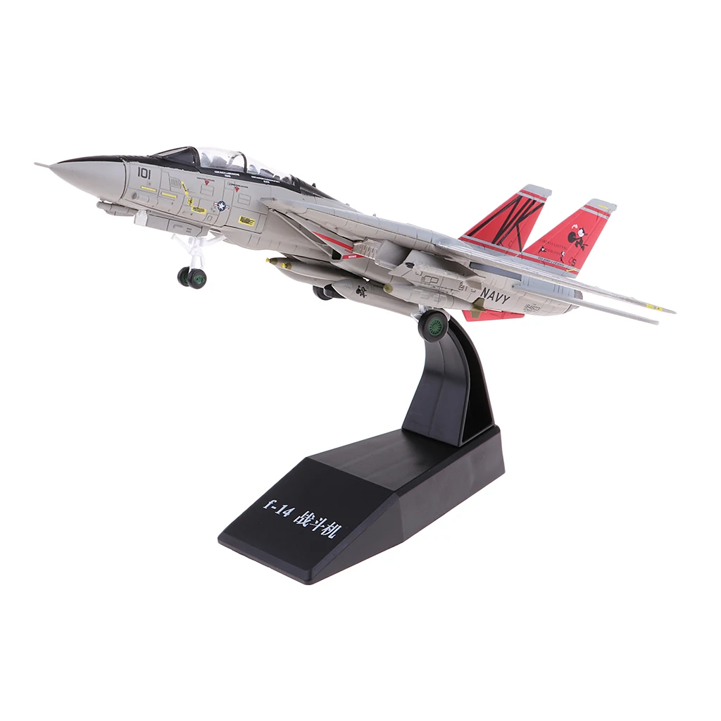 1:100 High Simulation Diecast Fighter Plane Model Toys USA F-14 Fighter Model Toys 20x19x13cm