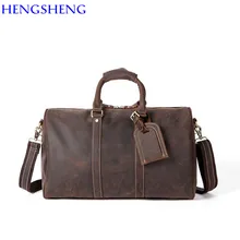 Горячая натуральная кожаная сумка для багажа с коровой кожи Мужская Дорожная сумка из качественной кожи мужские сумки на плечо
