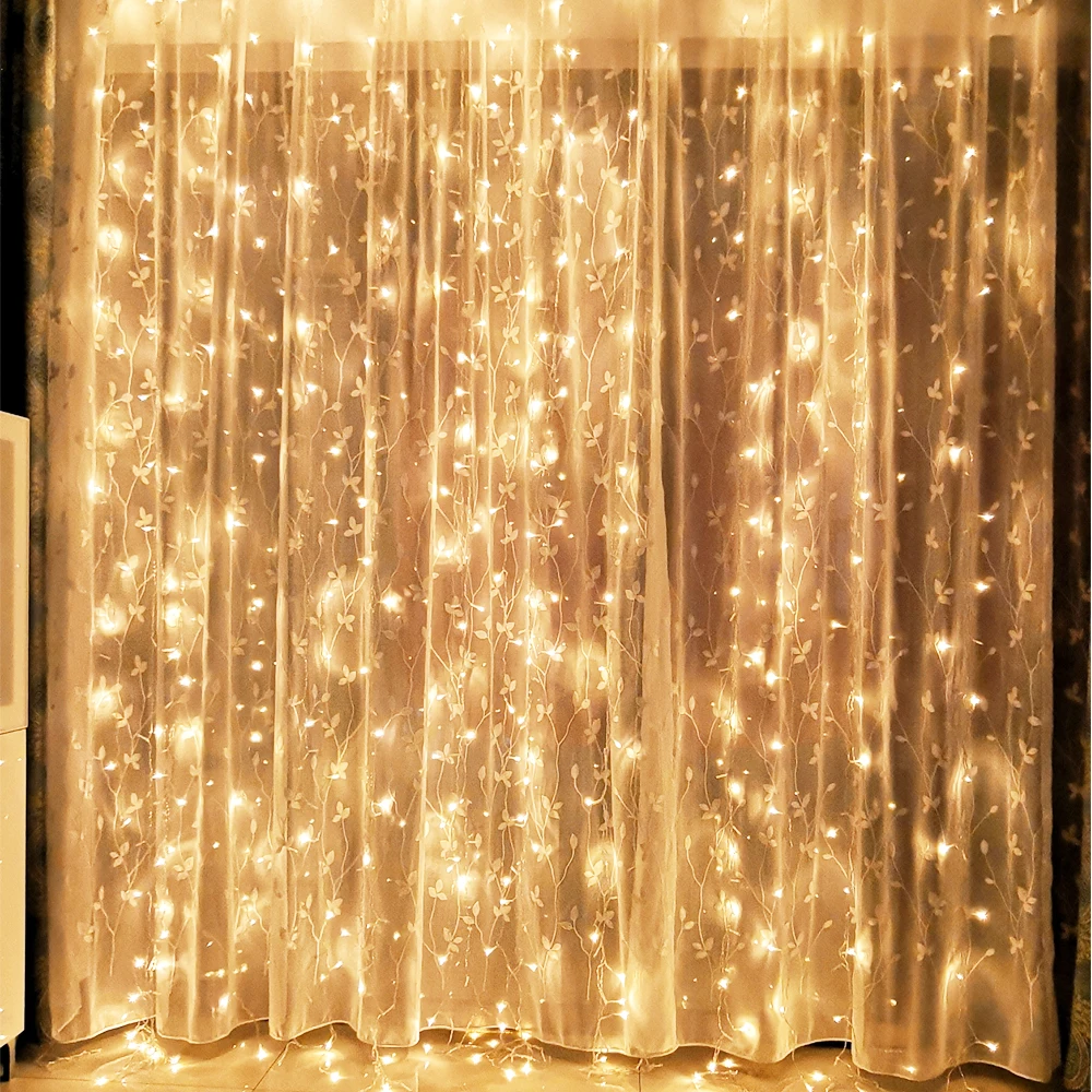 3*3M Led Icicle Led Curtain Fairy String Light Fairy Light 300 Led 220V EU Light For Wedding Home Garden Party Twinkly cortina 3*3M Led Icicle Led Curtain Fairy String Light Fairy Light 300 Led 220V EU Light For Wedding Home Garden Party Twinkly cortina