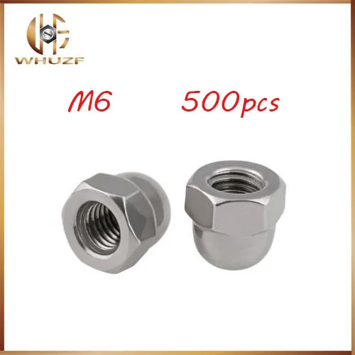 Free shipping 500pcs M6 Acorn Dome Nuts DIN1587 Hex Head Decoration Cap
