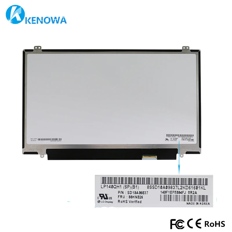 

14.0 Inch 2560*1440LCD Screen LP140QH1 SP B1 LP140QH1 (SP)(B1) LP140QH1-SPB1 LP140QH1-SPA2 For Lenovo ThinkPad New X1 Carbon