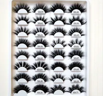 

100% Mink Eyelashes False Eyelashes Crisscross Natural Fake lashes Length 25mm Makeup 3D Mink Lashes Extension Eyelash Beauty