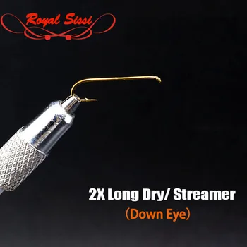 

20 pcs/pack 2X length dry fly hooks 4 sizes 6# 10# 12# 14# sproat bend long shank down eye streamer hook for dry& streamer flies