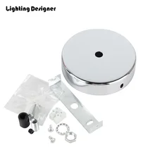 Осветительная дизайнерская Серебряная латунная лампа 100 мм диаметр винтажный потолочный розовый крюк пластина Держатель приспособления для лампочки люстра лампа