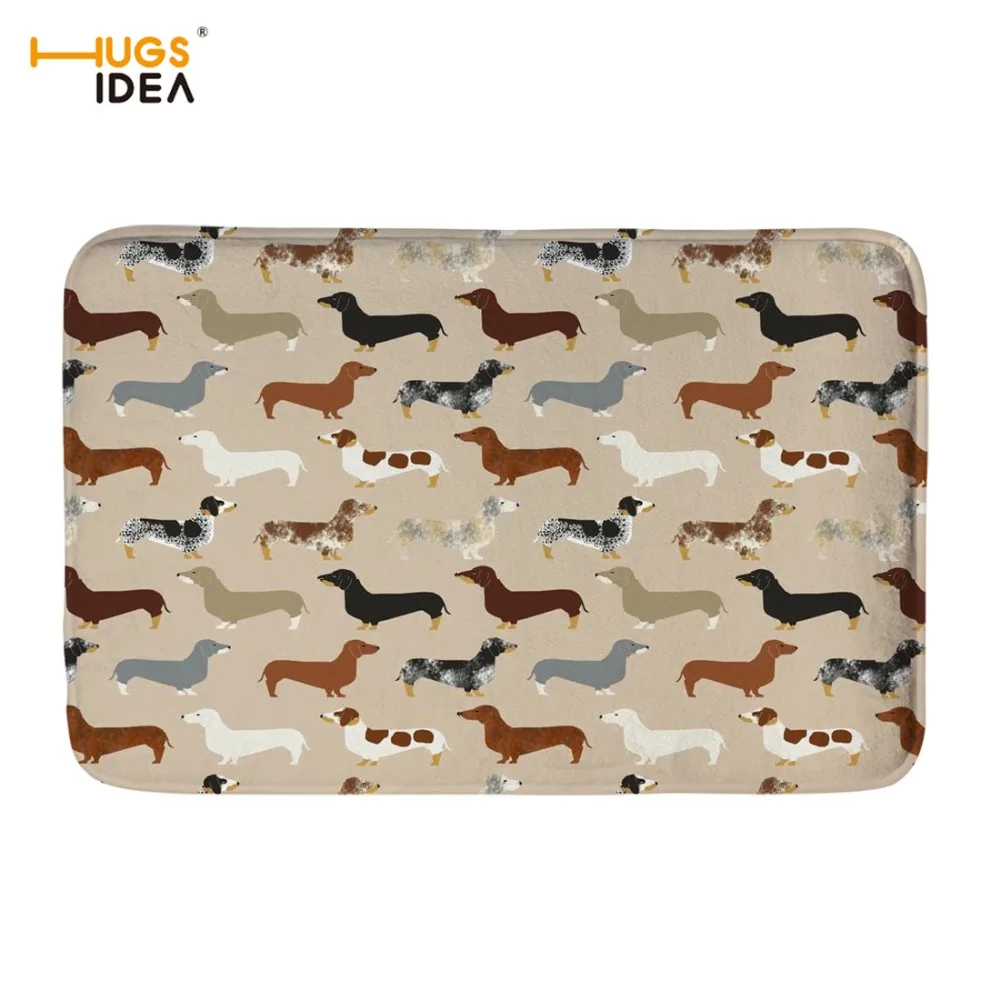 HUGSIDEA животные такса Йоркширские коврики с узором для гостиной нескользящий коврик для ванной комнаты детские коврики для спальни Tapis