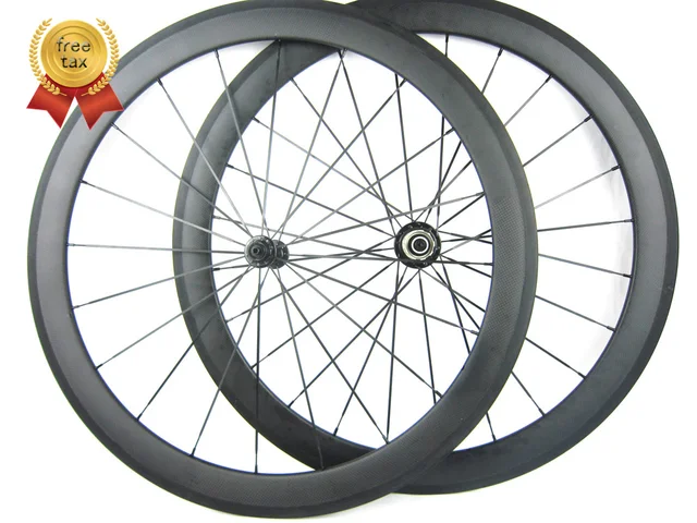 Cheap free tax 1390g super light weight carbon bike 50mm deep clincher wheels road cycling bicycle racing wheelset Pillar 1420 spoke