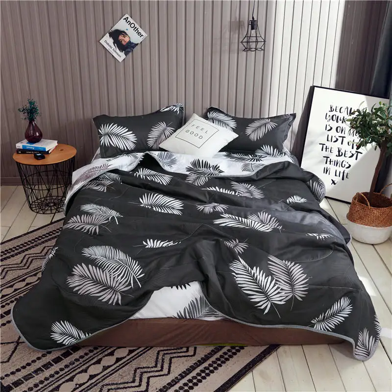 

Plant Floral Printed Quilts Summer Used Thin Air-conditioned Comforter Queen Size Colcha Duvets Single Bedspread for Single Bed