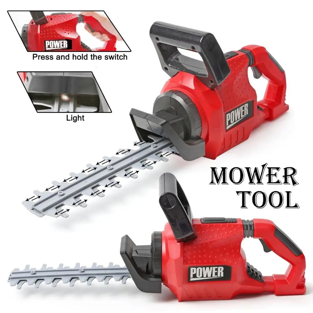 

Power Electric Hedge Trimmer Tool Toy Chainsaw Construction Tool Pretend Play Rotating Electric Saw with Movement and Sounds