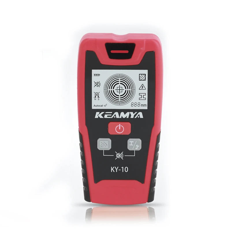 KEAMYA Многофункциональный сканер для стен ручной профессиональный настенный детектор металла древесины AC кабельный искатель сканер настенные диагностические инструменты - Цвет: Красный