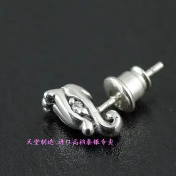 

925 Sterling Silver head of Phoenix Thai silver earrings1 Pair