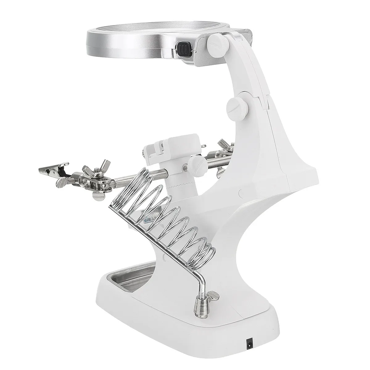 DANIU  Multifunctional Welding Magnifier LED Helping Hand Soldering Iron Stand Magnifying Lens Magnifier Clamp Tool