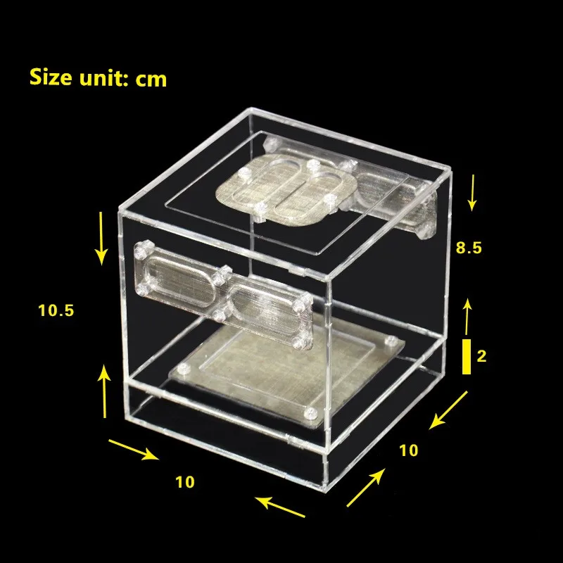 Коулун червь насекомых разведение коробка прозрачный акриловый Коулун червь насекомых разведение коробка личинка или фекальный сепаратор
