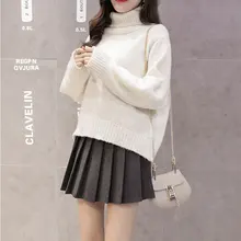 Популярное женское однотонное Короткое мини-платье, осенне-зимняя плиссированная юбка с высокой талией для девочек