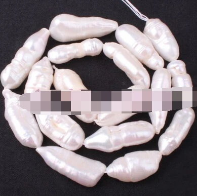 

free shipping 00665 WHITE NATURAL FRESHWATER PEARL LOOSE BEADS STRAND 15