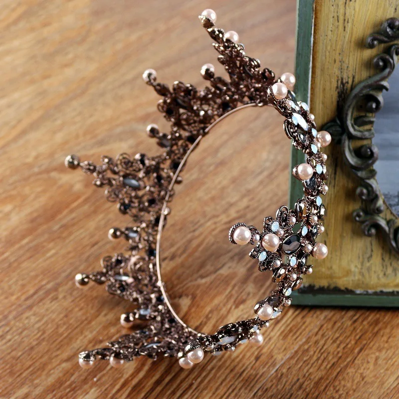 Vintage Baroque Tiara Vintage Geometric Beads Tiaras Crowns
