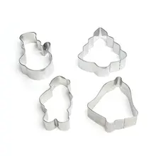 Kuki-fun формочка для рождественского печенья дерево Снеговик колокол Санта Клаус нержавеющая сталь инструменты для приготовления печенья бисквит плесень